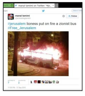 MTamimi Zionist bus on fire