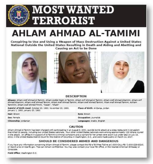 Ahlam Tamimi FBI Most Wanted